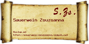 Sauerwein Zsuzsanna névjegykártya