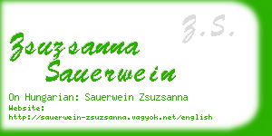 zsuzsanna sauerwein business card
